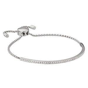 Michael Kors Silver Pave Bar Slider Bracelet